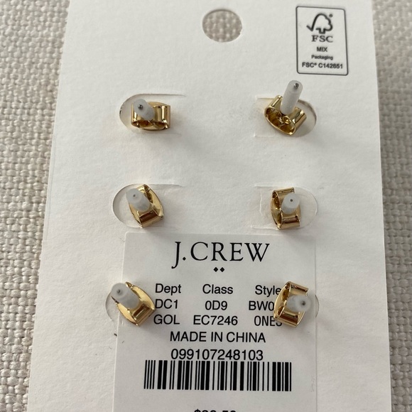 J Crew 3 Pairs of Festive Winter Theme Earrings. NWT - Picture 4 of 4